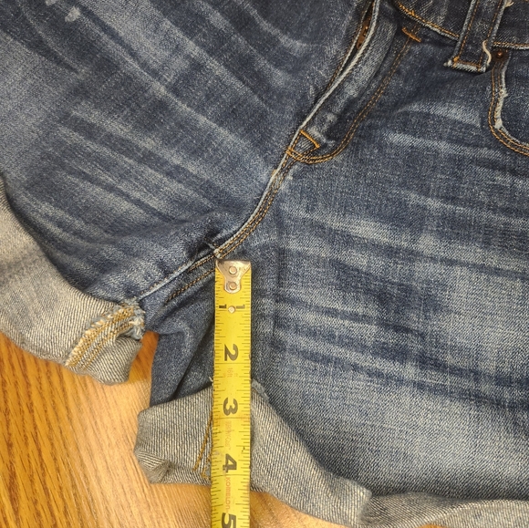 J Crew Jean Shorts Womens 29, US 8 Blue Rolled Hem Stretch Denim - Picture 5 of 9